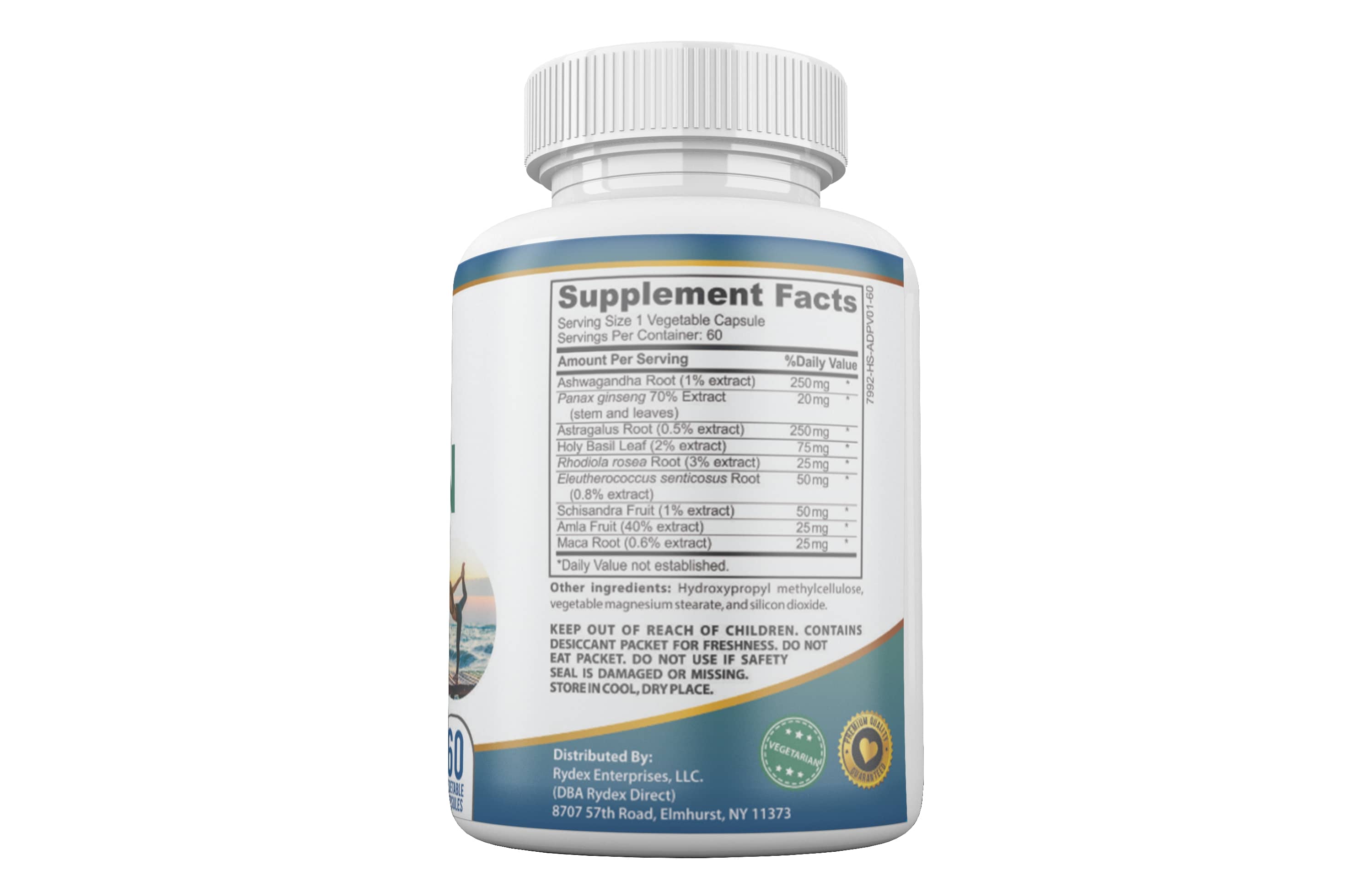 QIH52 Adaptogen Complex Supplement - Stress Relief & Energy Boost - Natural Herbal Support for Wellness & Balance - Perfect for Daily Stress Management & Mental Clarity