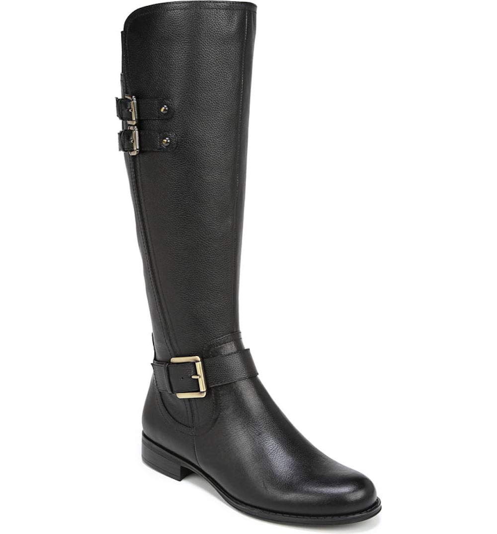 Naturalizer Women's Jessie Knee High Buckle Detail Riding Boot - Stylish & Comfortable Winter Boots for Women - Perfect for Horseback Riding, Outdoor Activities & Casual Wear