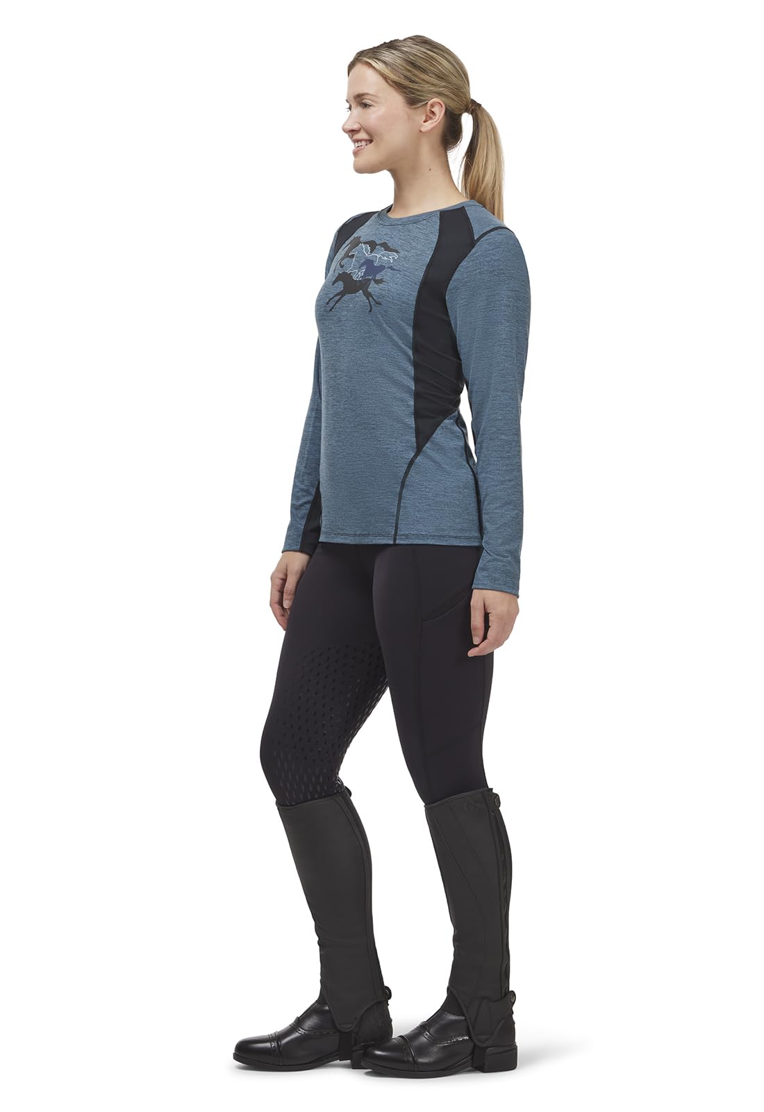 Kerrits Thermo Tech 2.0 Full Leg Tight - Solid Color Winter Riding Tights for Women | Equestrian, Horseback Riding & Cold Weather Training