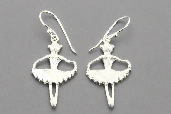 Elegant Silver Ballerina Earrings for Women - Perfect for Ballet Performances, Parties & Special Occasions