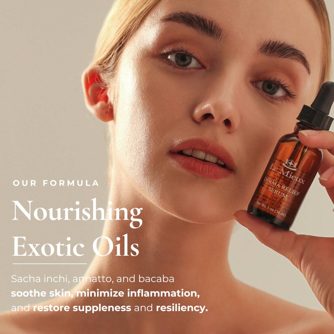 Derma Relief Serum for Face - Anti-Aging & Hydrating Skincare Treatment - Perfect for Dry, Sensitive Skin | Day & Night Use