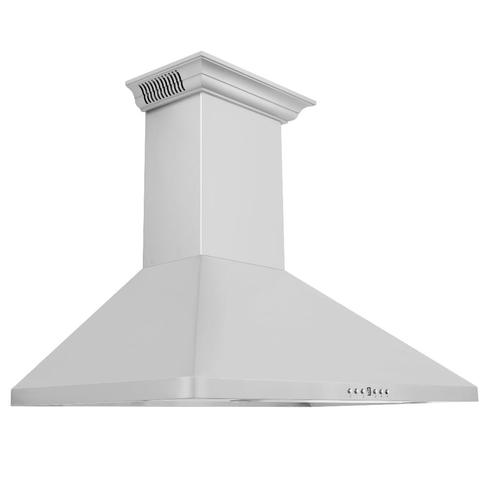 ZLINE Stainless Steel Wall Mount Range Hood with Built-in CrownSound Bluetooth Speakers (KF1CRN BT) - Perfect for Modern Kitchens & Open-Concept Living Spaces