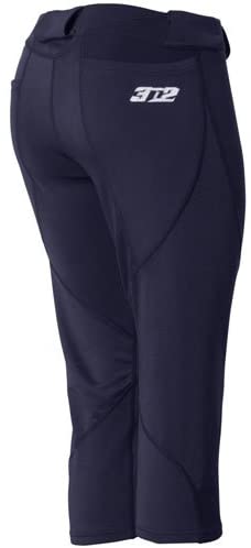 3N2 Women's NUFIT Knickers with Patented Belt Loops - Navy Blue, Youth Large Size - Perfect for Yoga, Workouts & Everyday Comfort
