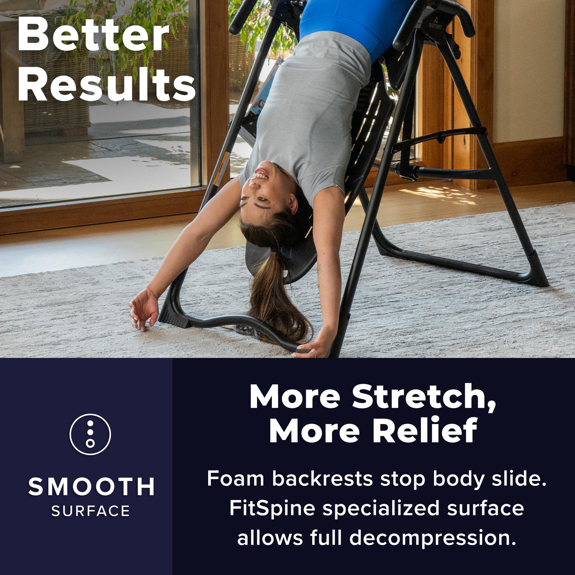 Teeter EP-560 Ltd. Inversion Table for Back Pain Relief - FDA-Registered & UL Safety-Certified - 300 lb Weight Capacity - Perfect for Home Gym, Physical Therapy, and Spinal Decompression Exercises