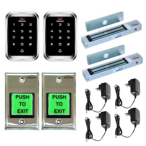 Visionis FPC-5110 Heavy Duty 300lbs Electromagnetic Lock Kit - IP68 Waterproof Outdoor Access Control System with VIS-3000 Keypad/Reader, Standalone Operation for Gates & Secure Entrances (2000 User Capacity) - Perfect for Commercial Buildings, Warehouses & High-Security Areas
