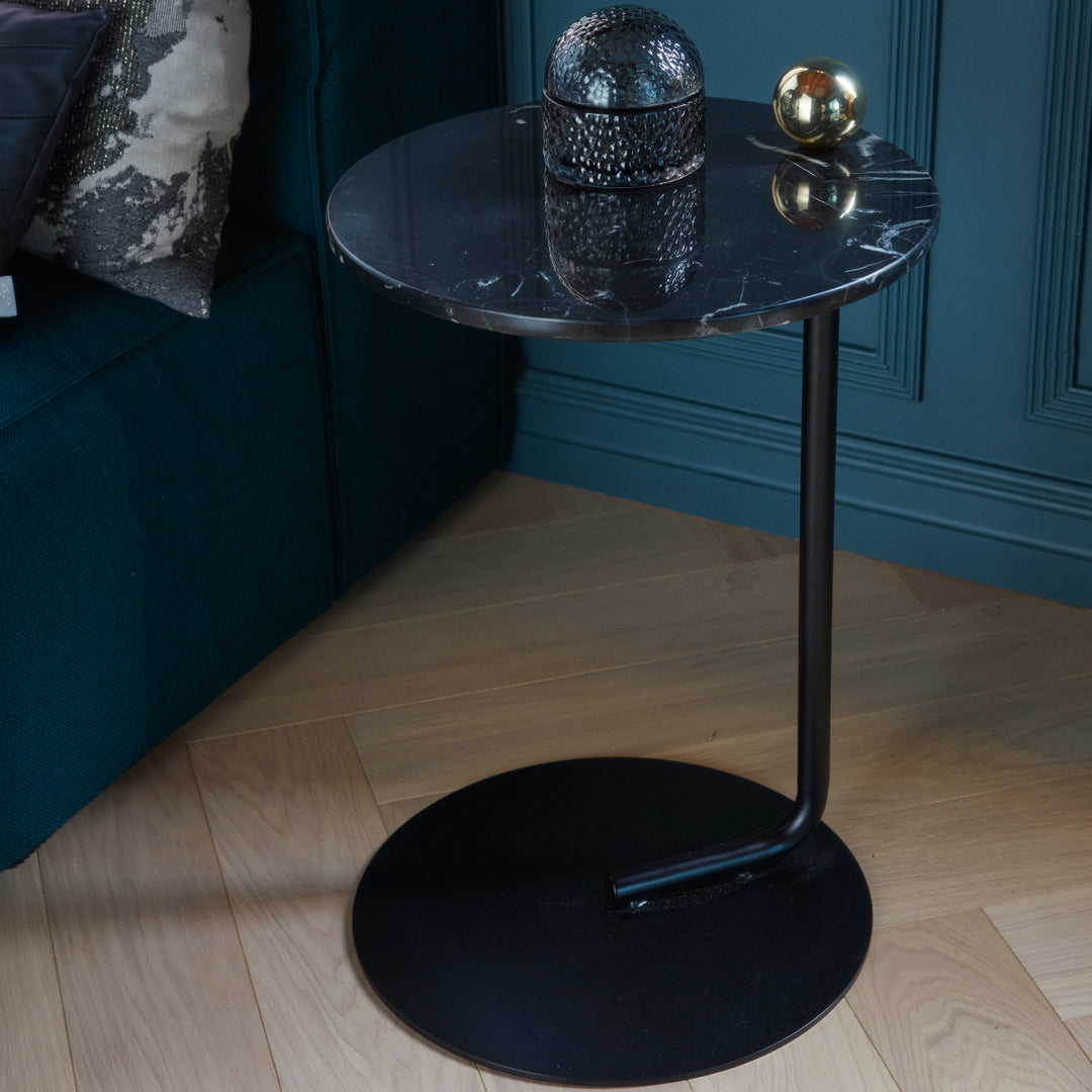 Castellum Side Table - Modern End Table with Storage Shelf for Living Room, Bedroom, or Office - Perfect for Holding Books, Lamps, and Decor