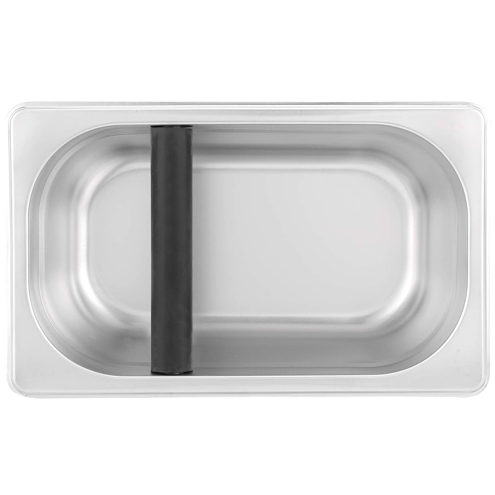 Stainless Steel Espresso Knock Box with Built-in Container - 10.4x6.3x3.9 Inch Coffee Grounds Bin for Barista & Home Brewing - Perfect for Espresso Machines & Coffee Shops