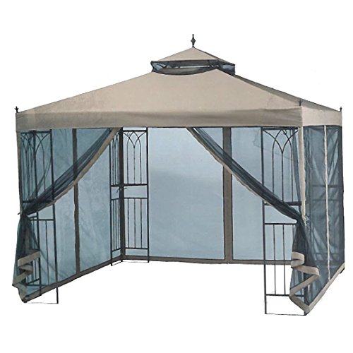 Garden Winds Parkesburg Gazebo Replacement Canopy Top Cover with RipLock 350 Technology - Durable Weather-Resistant Gazebo Netting for Outdoor Patio, Deck, and Backyard Protection