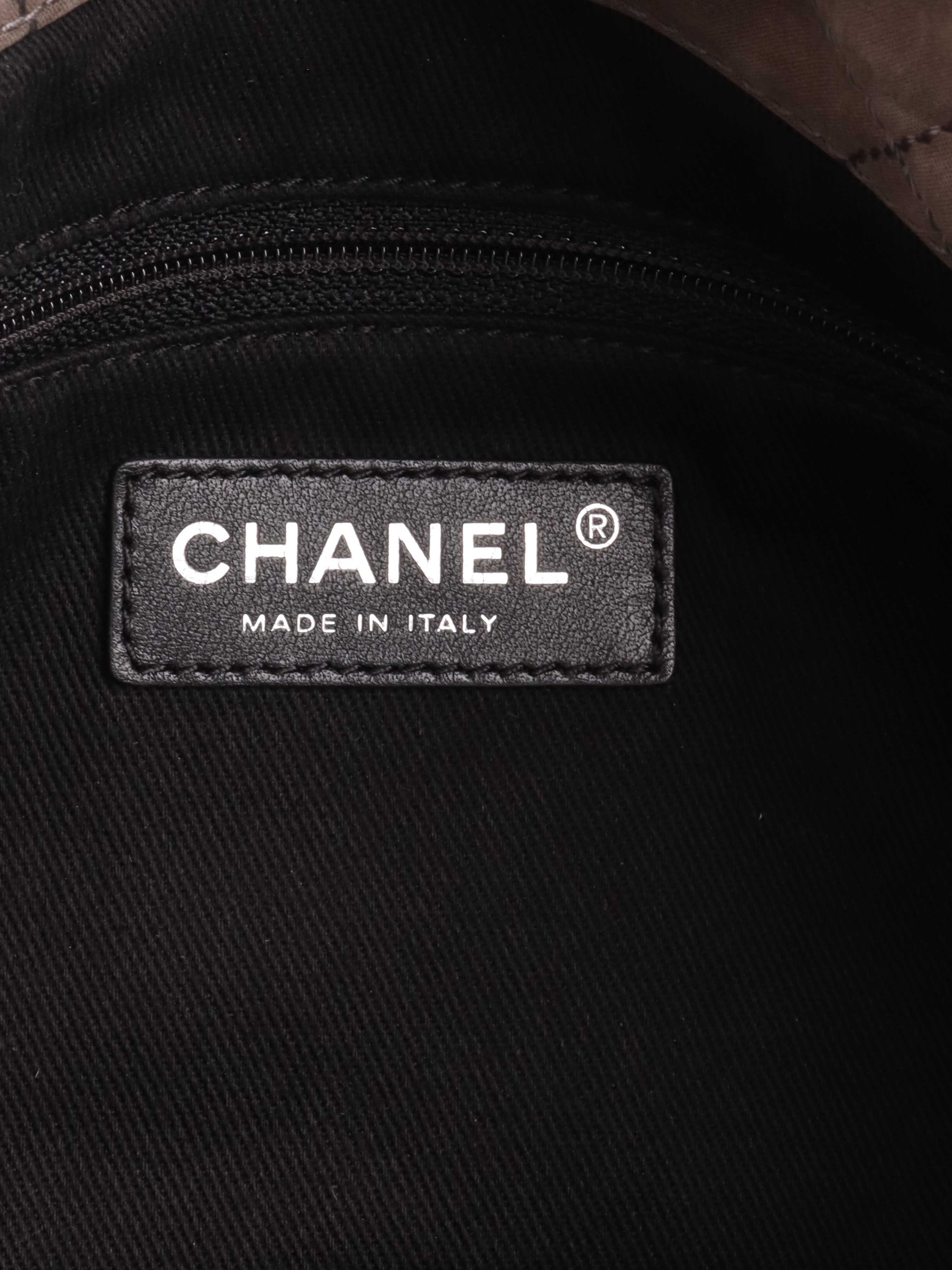Chanel Grey Quilted Calfskin Tote Bag - Luxury Designer Handbag for Women | Perfect for Work, Travel & Everyday Use