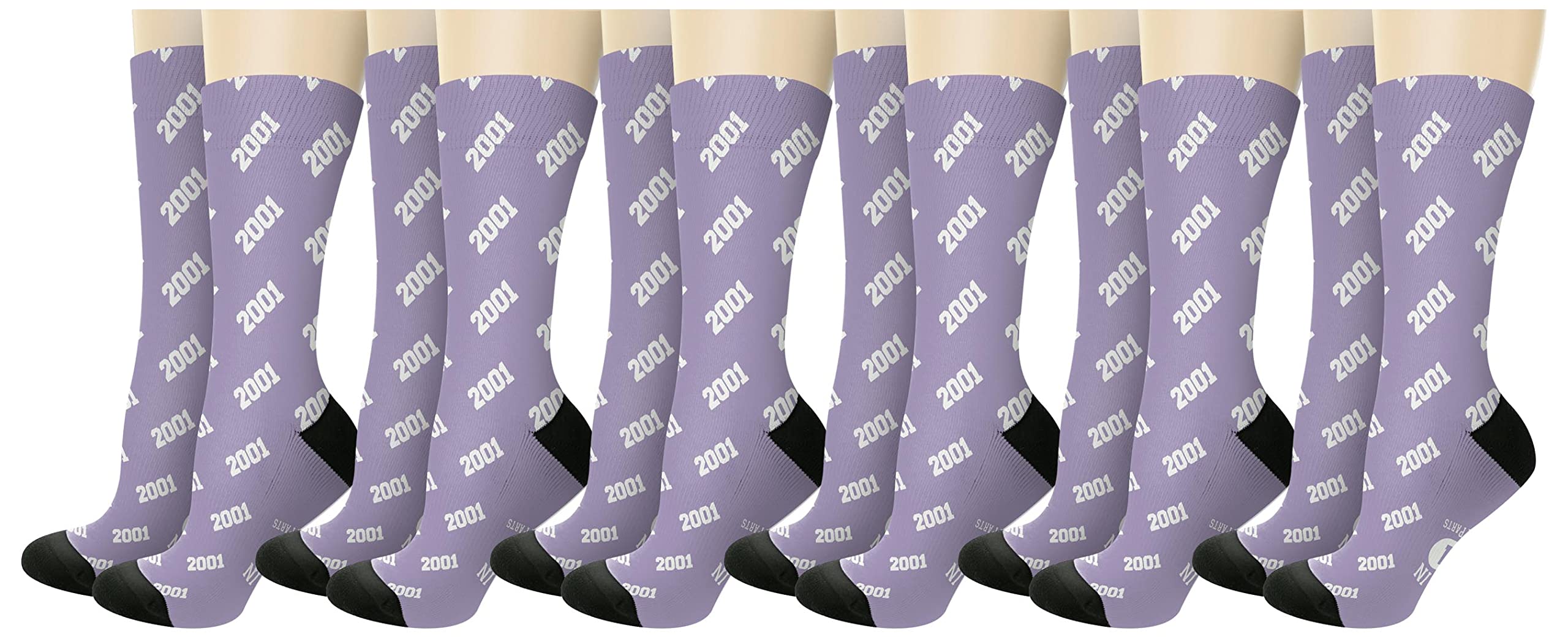 2001 Born 21st Birthday Gifts - Original Vintage Crew Socks for 2001 Babies | Fun Novelty Socks for 21st Birthday Party, College Celebration & Milestone Gift
