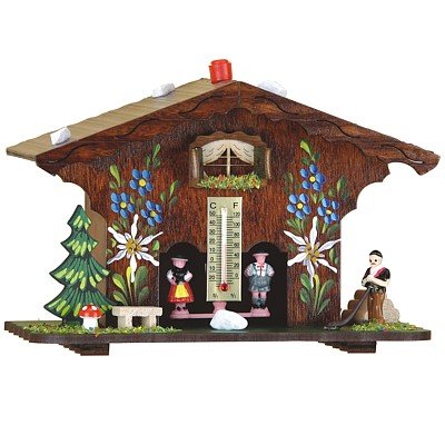 Trenkle German Black Forest Weather House TU 821 - Handcrafted Wooden Hygrometer & Decorative Home Accent for Living Room, Office, or Gift