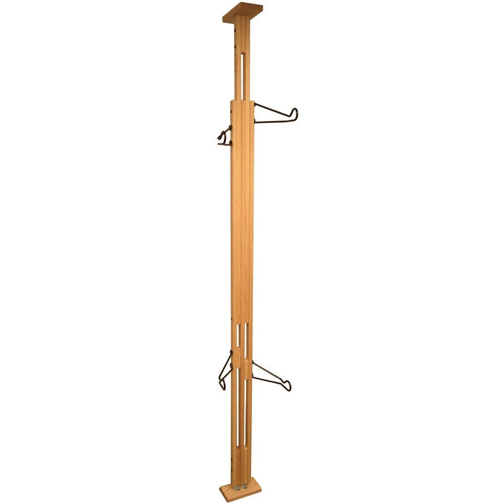 GearUp Oak Floor to Ceiling Bike Rack - Heavy Duty Vertical Bike Storage for Home, Garage & Apartment - Space Saving Bicycle Organizer for Indoor Cycling Enthusiasts