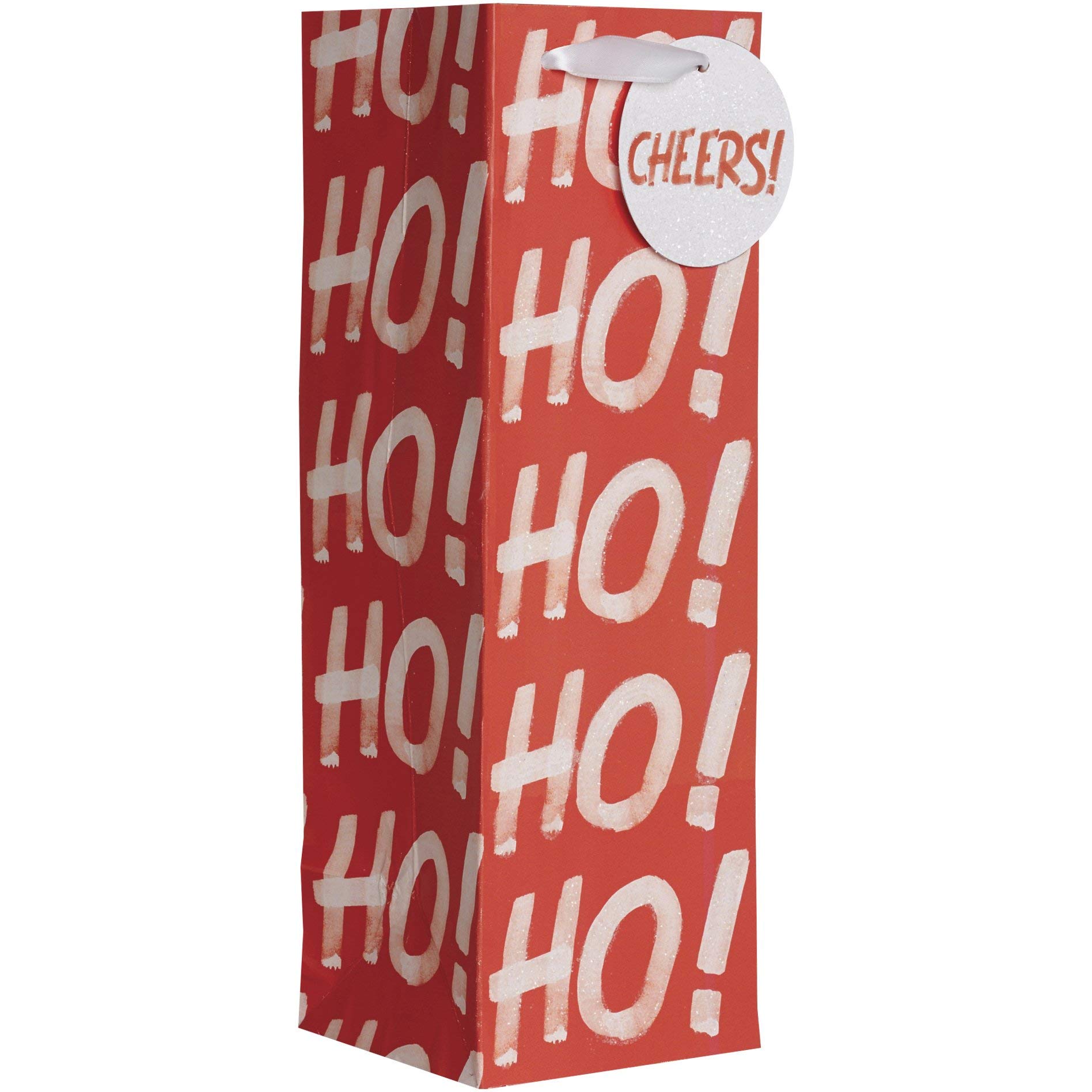 Jillson & Roberts Christmas Bottle Gift Bags - 120 Pcs Ho Ho Ho Holiday Wine Bottle Bags for Party Favors, Gifts & Decorations