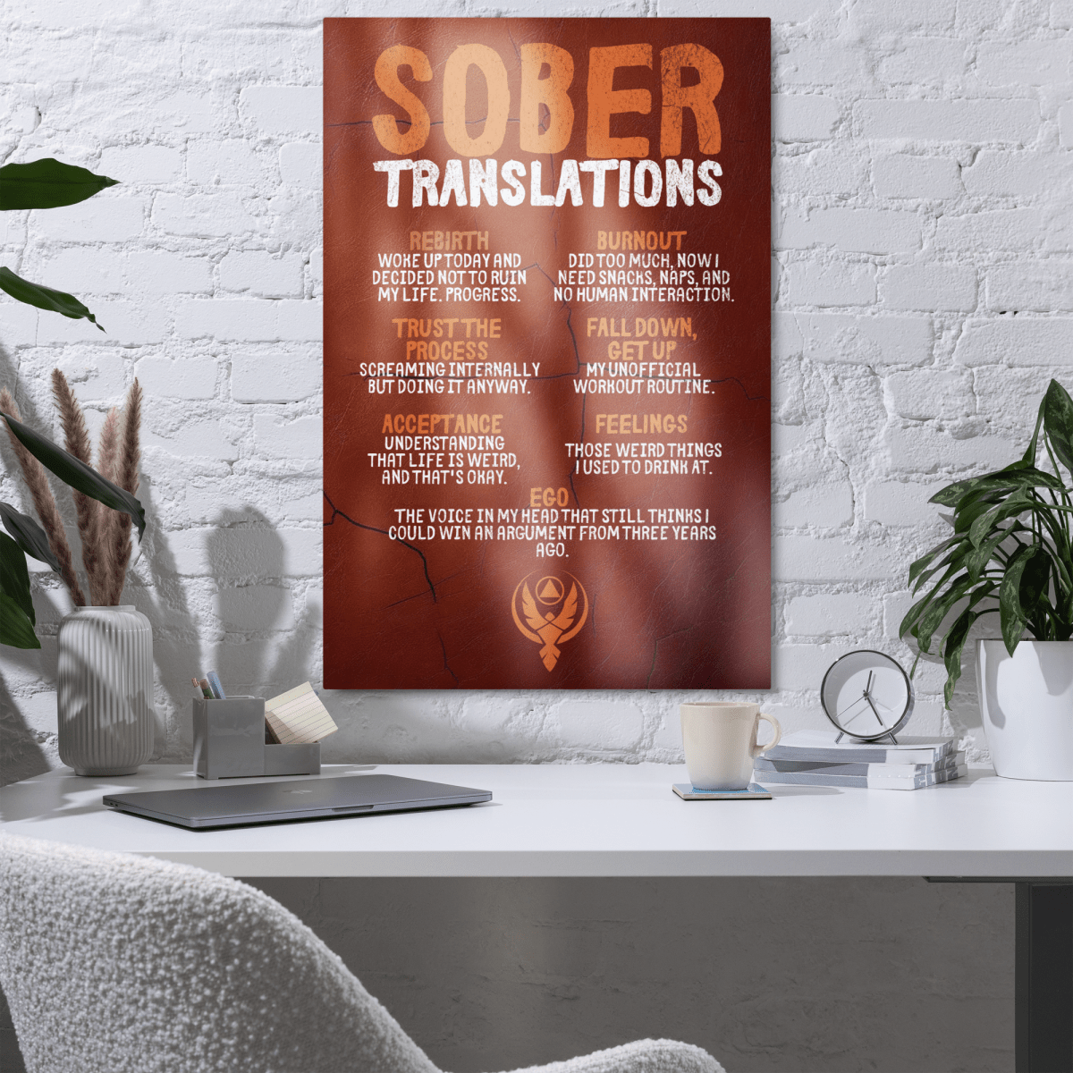 Sober Translations Vol. 4 - Premium Metal Wall Art Print | Modern Home & Office Decor | Perfect for Living Room, Bedroom or Workspace