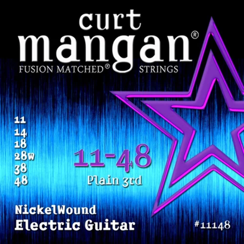 Curt Mangan 11-48 Nickel Wound Electric Guitar Strings - Premium Sound & Durability for Rock, Blues & Jazz Performances