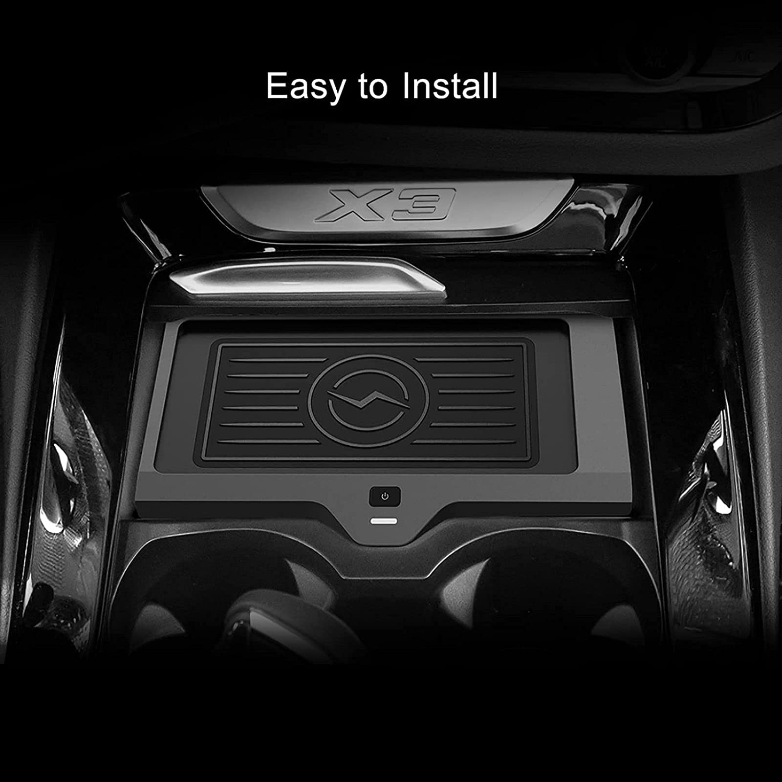 Wireless Charging Pad Compatible with BMW X3 G01 (2018-2022) & X4 (2019-2022) | Qi-Certified Fast Charger for iPhone Samsung Galaxy | Center Console Organizer Mat | Perfect for Car Accessories & Phone Charging on the Go