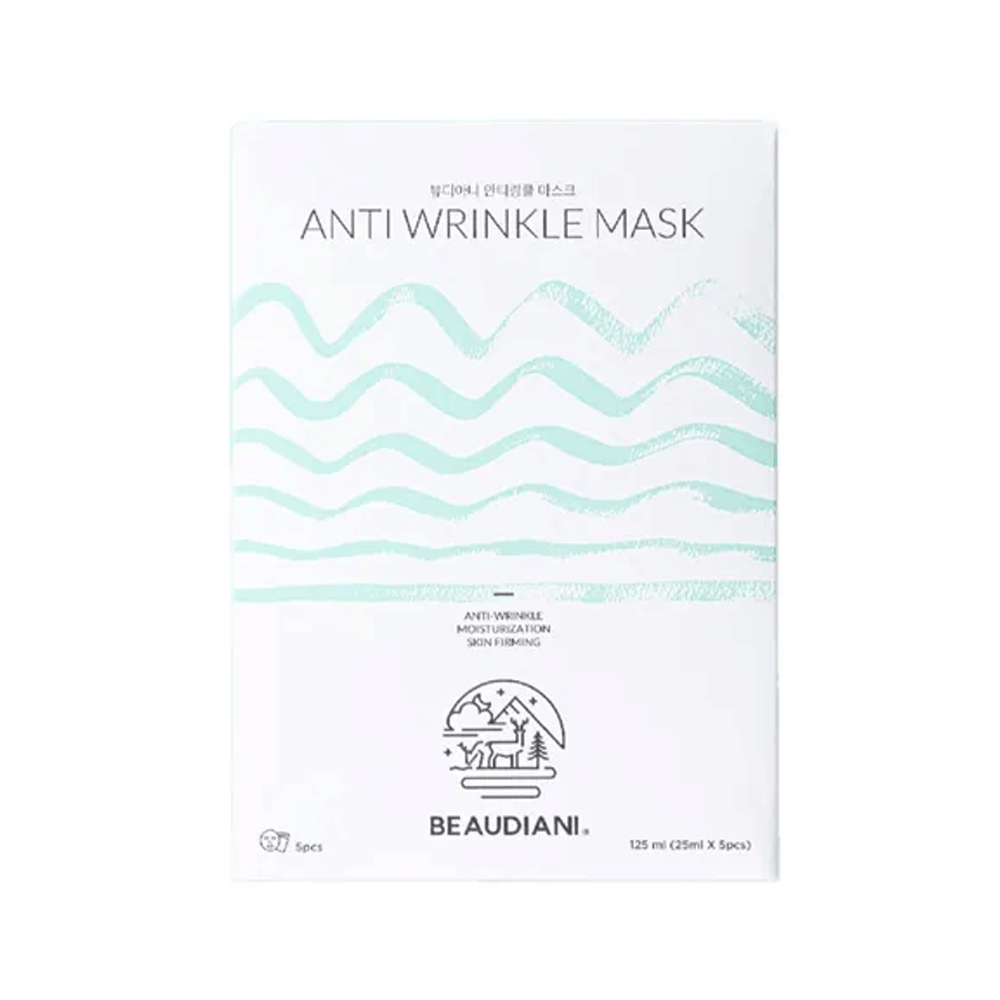 BEAUDIANI Anti Wrinkle Face Mask Pack of 5 - Hydrating & Firming Sheet Masks for Glowing Skin - Perfect for Night Routine & Self Care