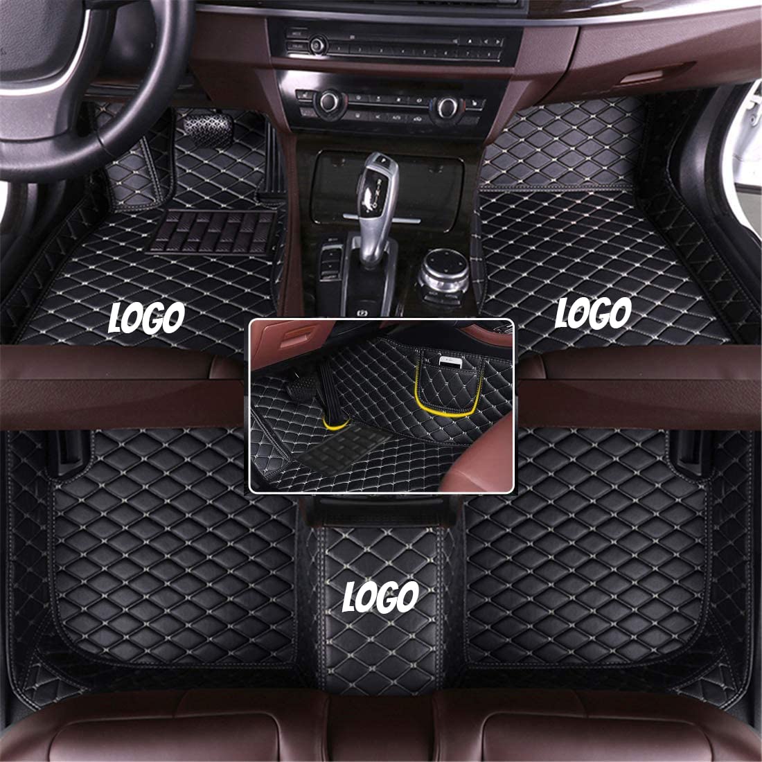 Custom All-Weather Waterproof Car Floor Mats for 95% Sedan & SUV - Full Coverage Leather Protection Mats | Perfect for Daily Commute, Road Trips & Extreme Weather Conditions