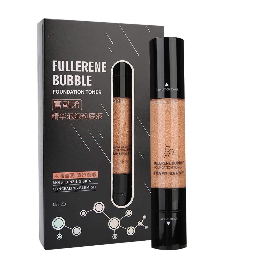 Fullerene Bubble Foundation Primer - Brightening & Moisturizing Makeup Base (White) for Flawless Skin