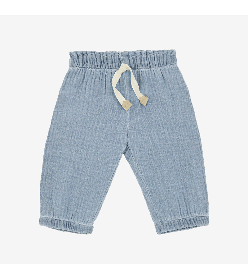 1+ in the Family Women's Chambray Muslin Loretta Trousers - Comfortable Casual Pants for Work, Travel & Everyday Wear