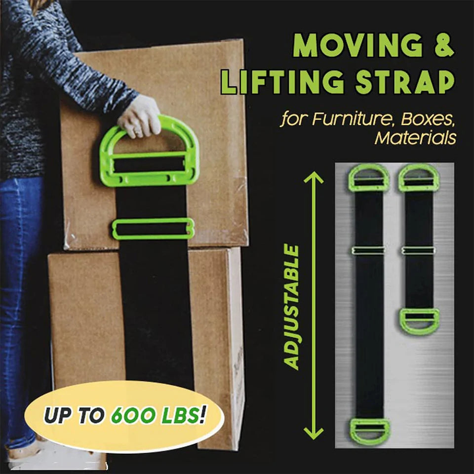 Heavy Duty Furniture Moving Straps - 2 Pack Lifting & Carrying Straps for Sofa, Mattress, Appliances - Ergonomic Shoulder & Back Support - Home, Office, Moving & Storage Use