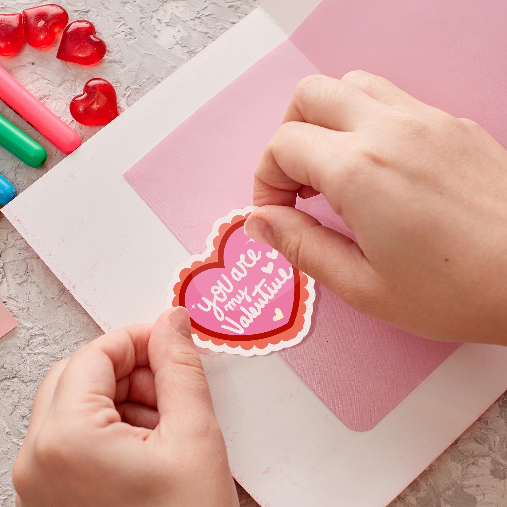 OHOME 180 PCS Valentine's Day Stickers Kit - Kids Coloring Tablecloth with Fun Stickers - Perfect Valentine's Gifts for Children & Classroom Activities - Great for Valentine's Day Parties, School Crafts, and Family Fun