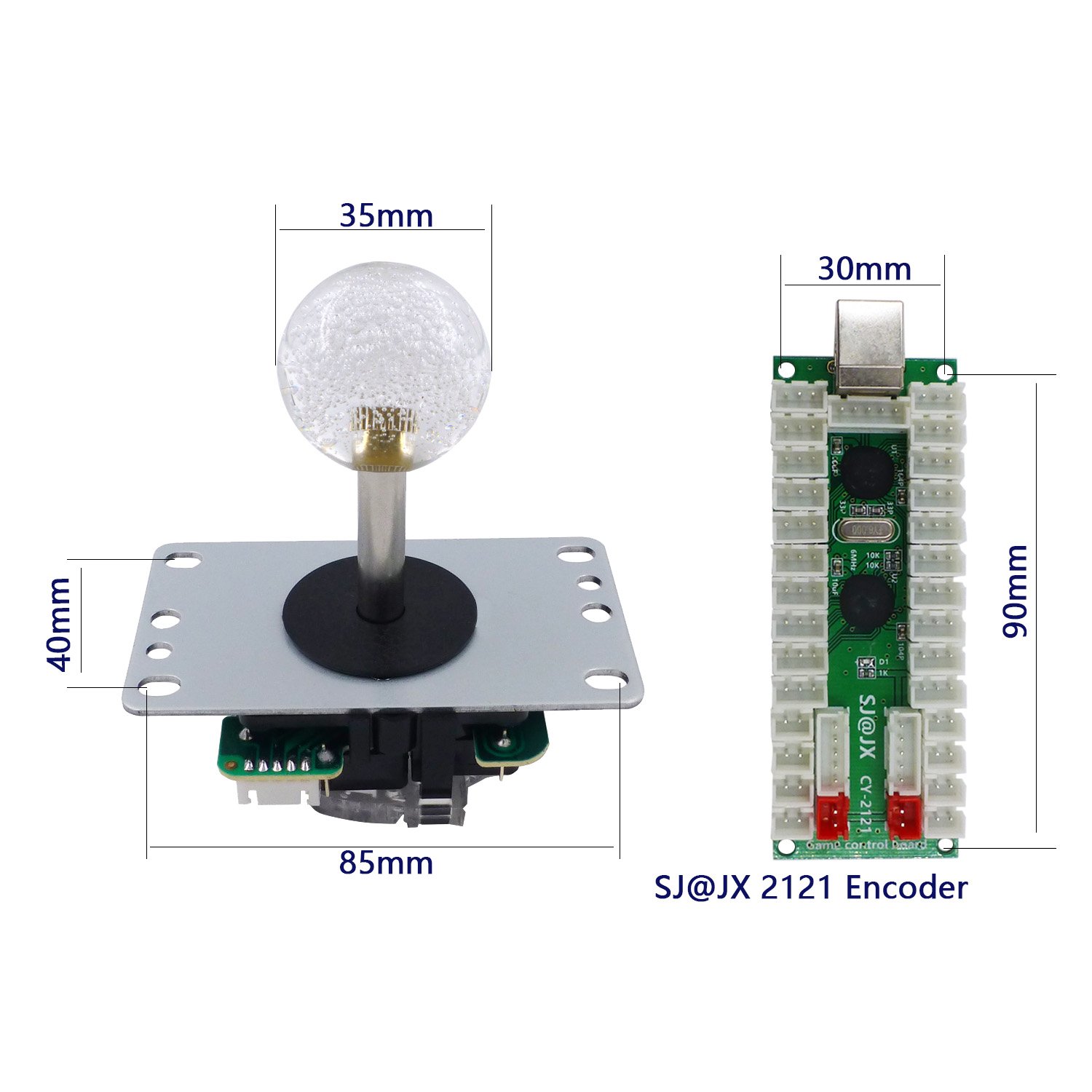 2 Player LED Arcade DIY Kit - USB Fighting Joystick for PC & Raspberry Pi Gaming