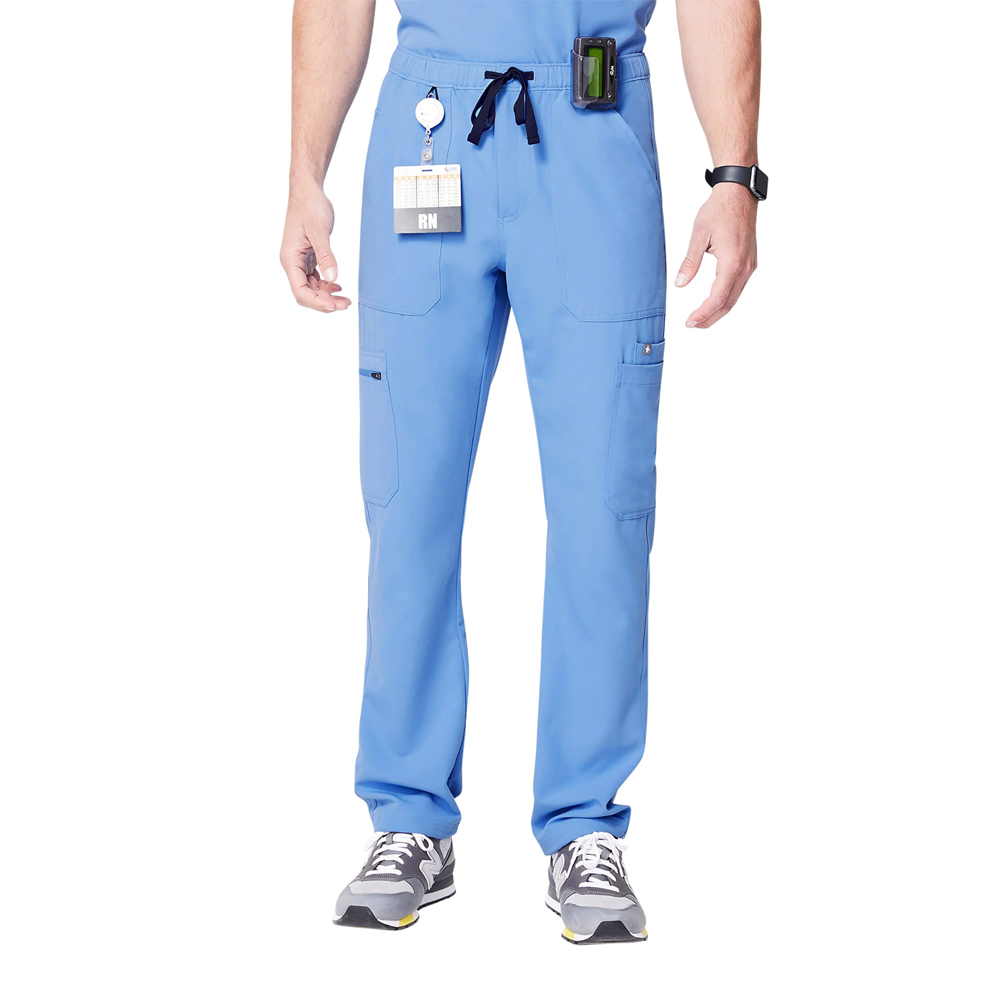 FIGS Cairo Cargo Scrub Pants for Men - Classic Straight Leg Medical Scrubs with 9 Pockets | 4-Way Stretch & Anti-Wrinkle Fabric | Perfect for Doctors, Nurses & Healthcare Professionals