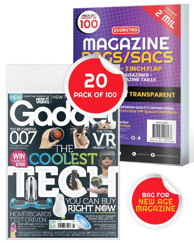 Premium 2MIL Comic Bags for New Magazine Size Comics - Protect & Store Your Valuable Comic Book Collection | Perfect for Collectors, Storage & Display