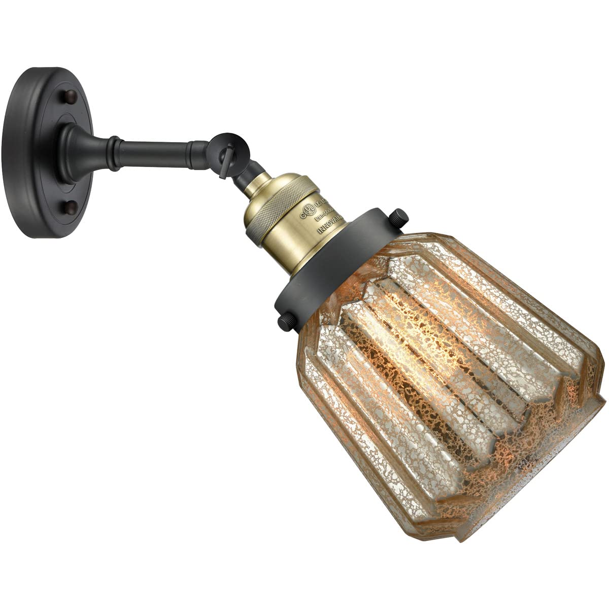Innovations 203-BAB-G146-LED Modern LED Wall Sconce Light Fixture - Energy Efficient Indoor/Outdoor Lighting for Bedroom, Living Room, Hallway, and Patio Decor