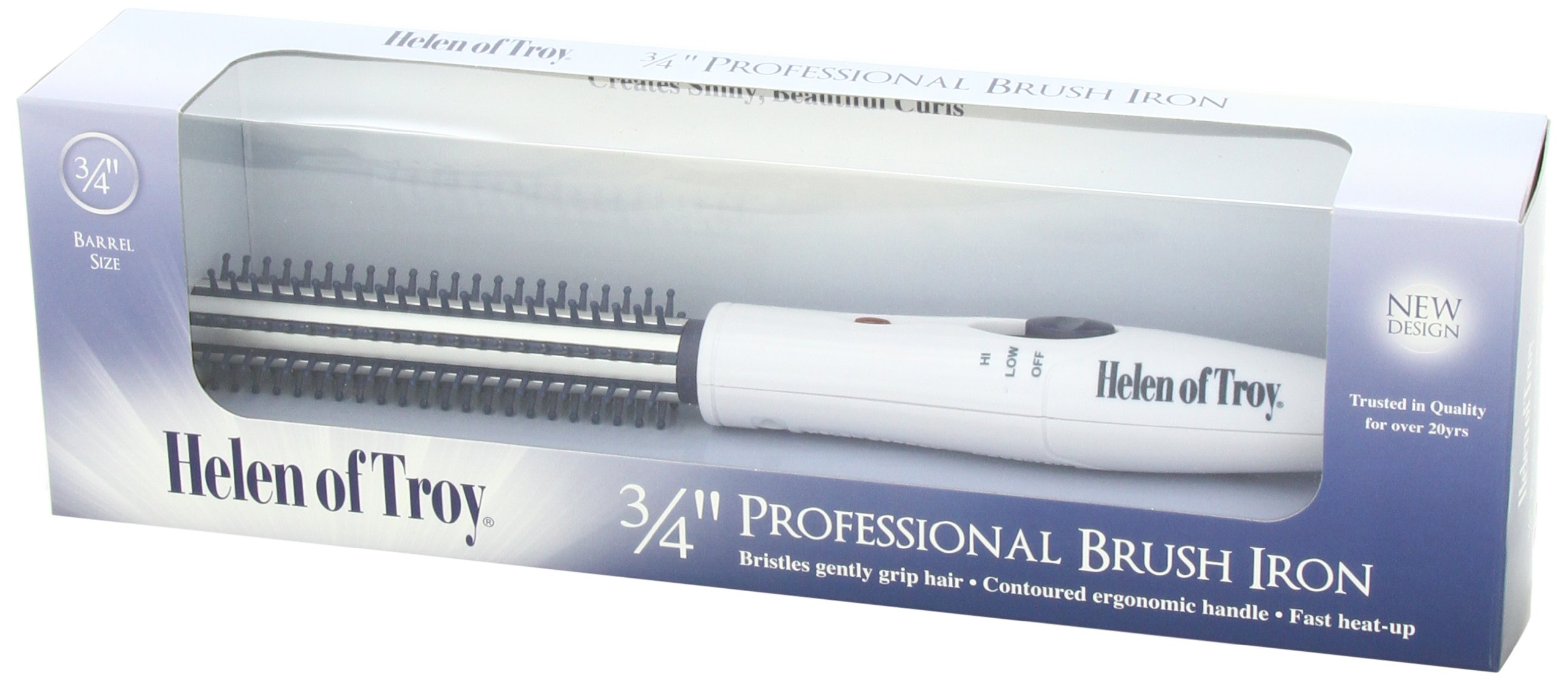Helen of Troy 1511 Professional Hair Styling Iron - 3/4 Inch Barrel Curling Wand for Smooth, Shiny Hair - Perfect for Home Salon & Travel Use (White)