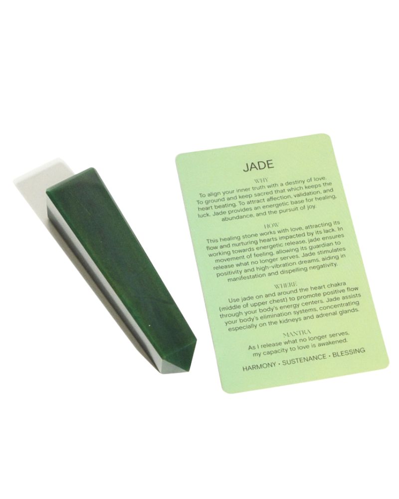 Natural Green Jade Obelisk Stone - Feng Shui Decor, Healing Crystal, Meditation & Home Office Decoration | Perfect for Spiritual Healing, Energy Cleansing & Zen Space Design
