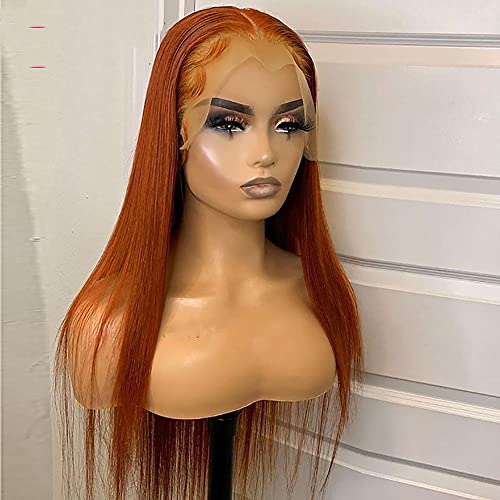 Khayiyyah Orange Ginger Glueless Lace Front Wig - 16
