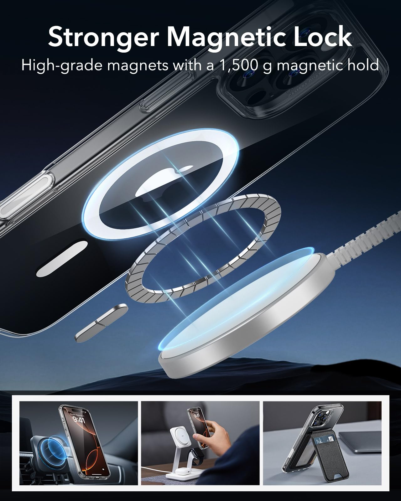 ESR for iPhone 16 Pro Max Case with Camera Control Button | MagSafe Compatible | Military-Grade Shockproof Protection | Clear Hybrid HaloLock Case | Perfect for Outdoor Adventures & Daily Use