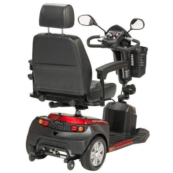 Drive Medical Ventura DLX Deluxe 3 Wheel Mobility Scooter - Lightweight Electric Scooter for Adults & Seniors - Indoor/Outdoor Use for Shopping, Travel & Daily Mobility