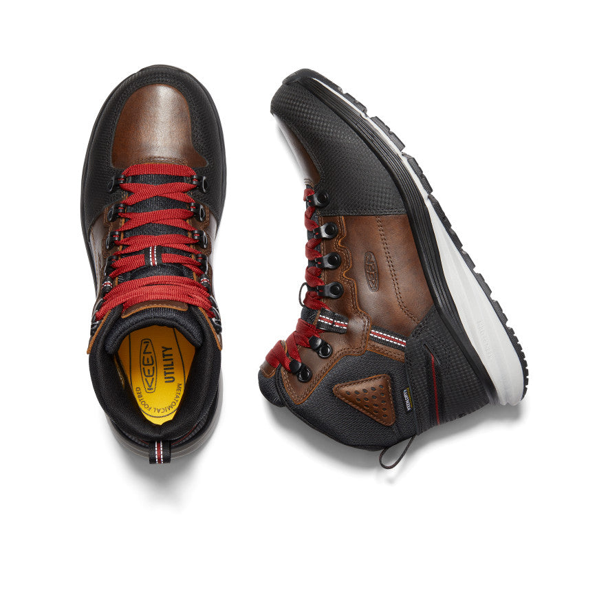 Men's Red Hook Waterproof Soft Toe Work Boots - Tobacco & Black | Durable Construction for Outdoor Work, Hiking & Winter Wear