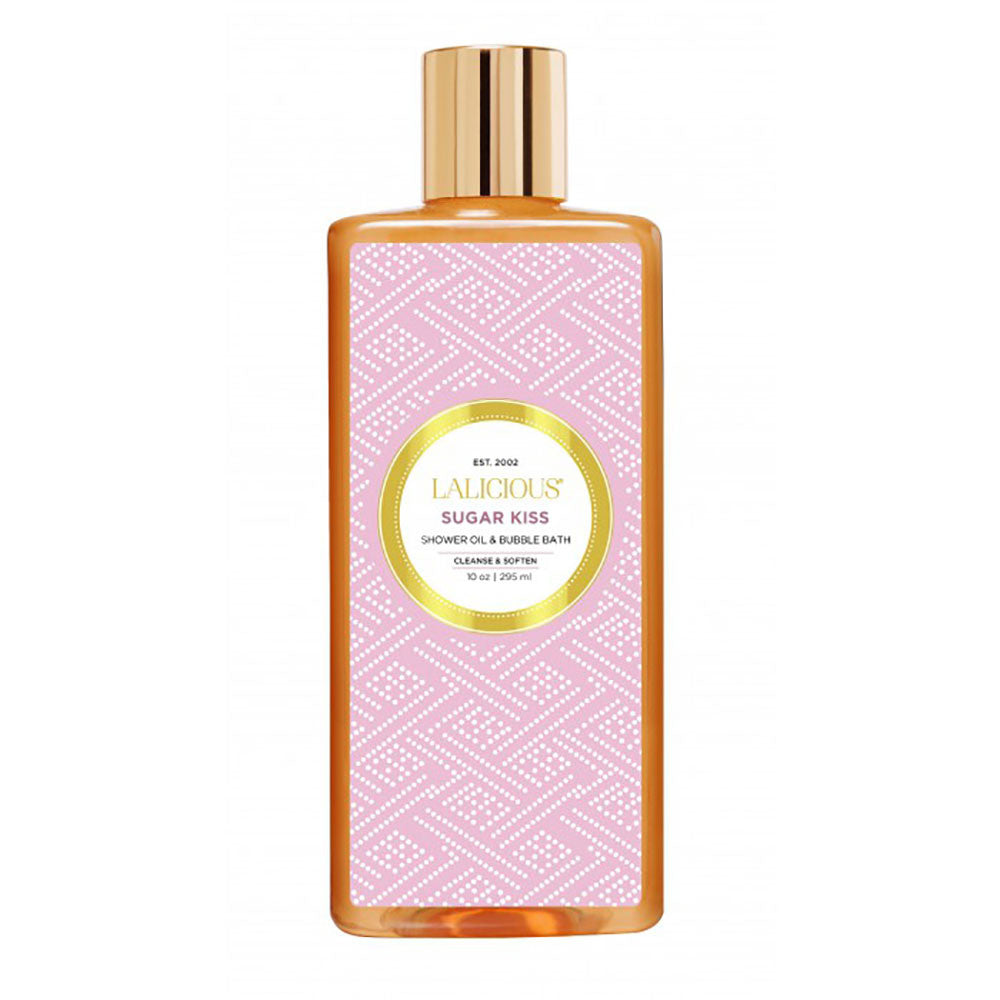 Lalicious Sugar Kiss Shower Oil & Bubble Bath - Luxurious Moisturizing Body Wash & Foaming Bath for Dry Skin | Perfect for Relaxing Spa Nights & Romantic Gift Ideas