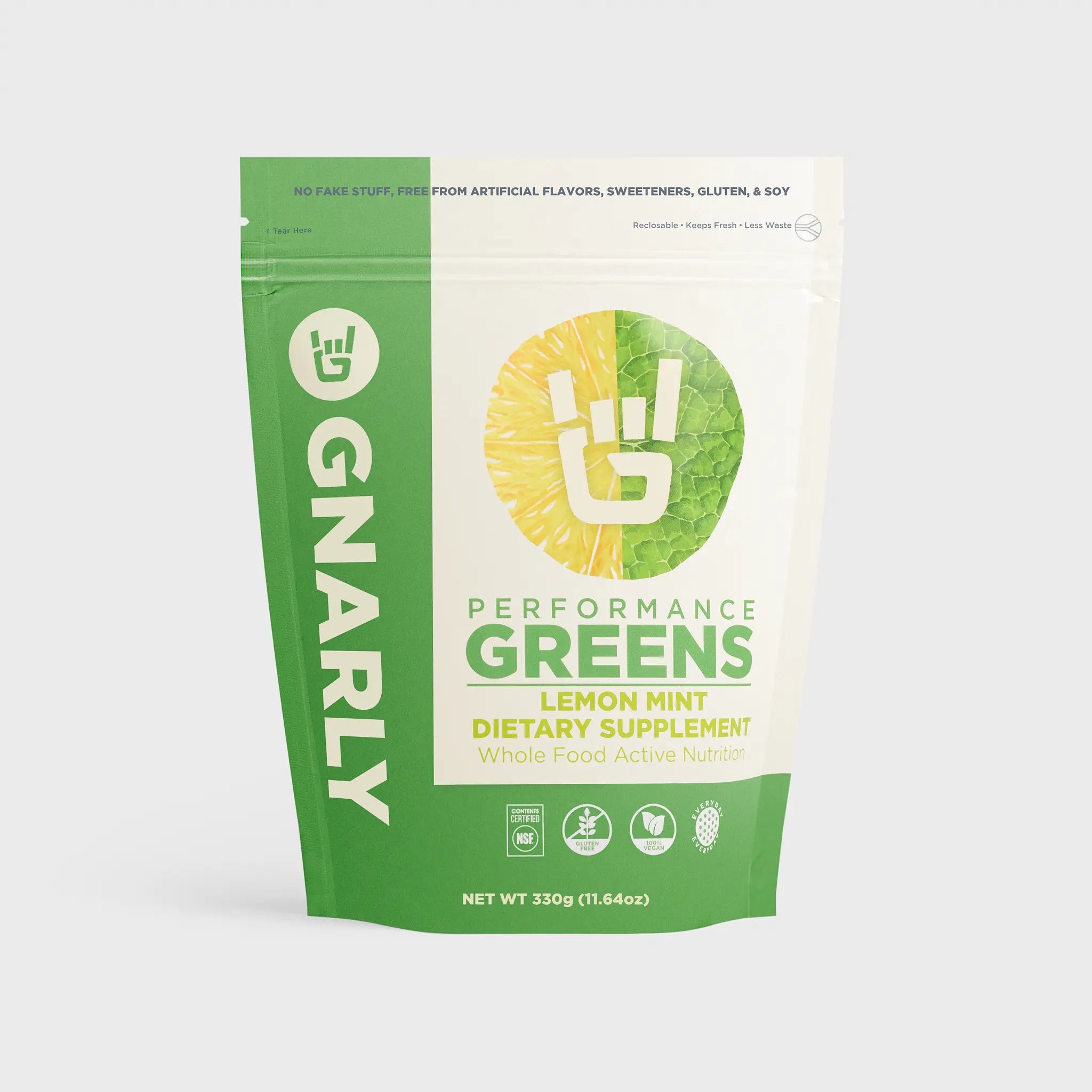 Gnarly Performance Greens Superfood Powder - Organic Vegan Greens Supplement for Energy & Digestion - Perfect for Smoothies, Juices & Post-Workout Recovery