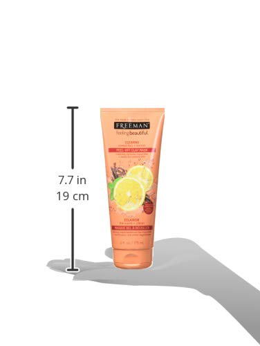 FREEMAN Sweet Tea & Lemon Peel-Off Clay Facial Mask - Antioxidant Rich Skincare for Combination Skin, Dark Spot Treatment & Skin Protection (2-Pack) | Perfect for Detox & Glow Boosting at Home Spa Days