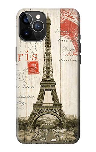 Eiffel Tower Paris Postcard Case Cover for iPhone 12 & iPhone 12 Pro - Stylish Protective Phone Cover with Parisian Design for Travel Lovers & Francophiles