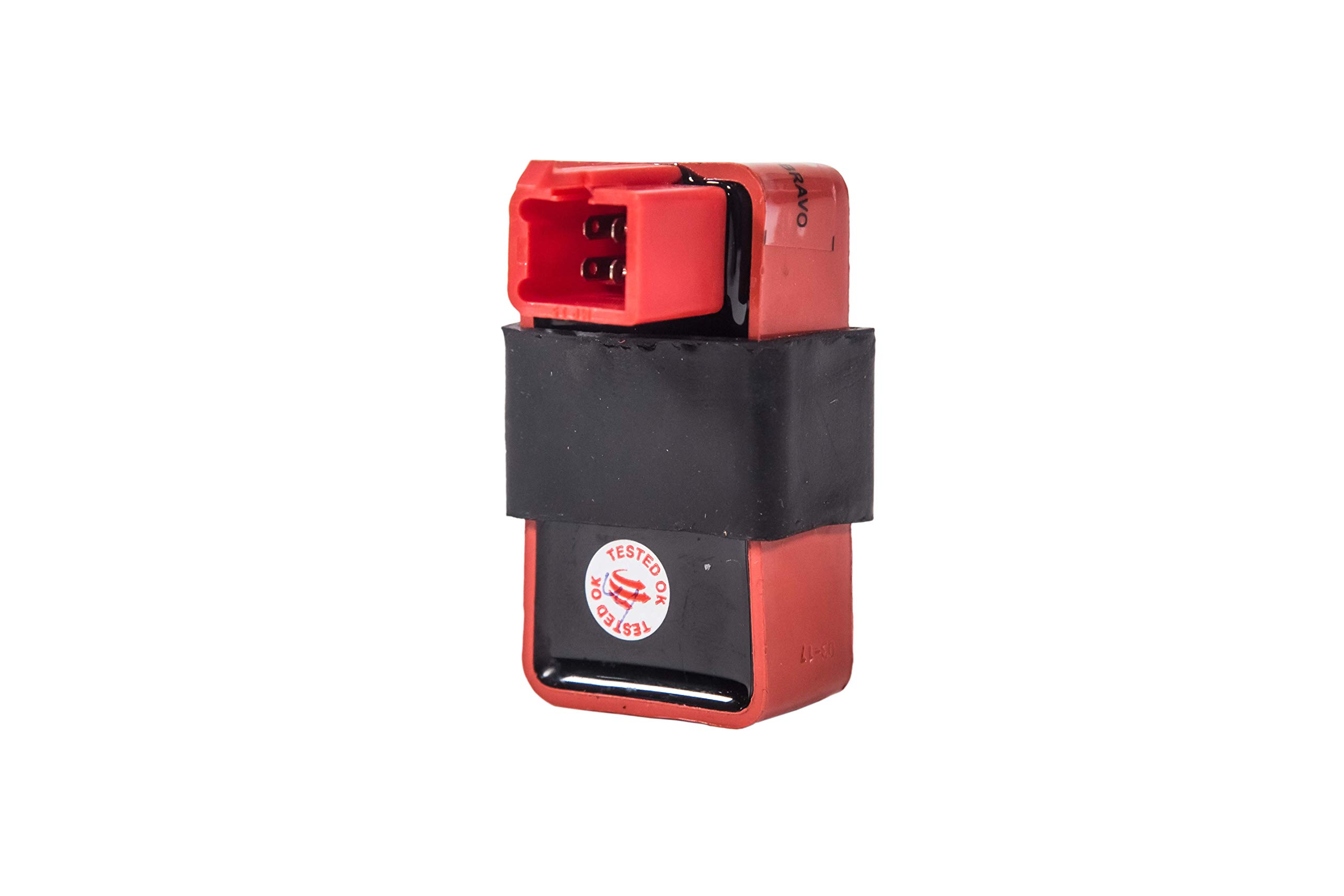 Uno Minda CD-1028 CDI Unit - Red Case 9 Pin Connector for Bajaj Classic SL/Chetak 99/Bravo Motorcycles | Motorcycle Ignition System Replacement Part for Improved Performance
