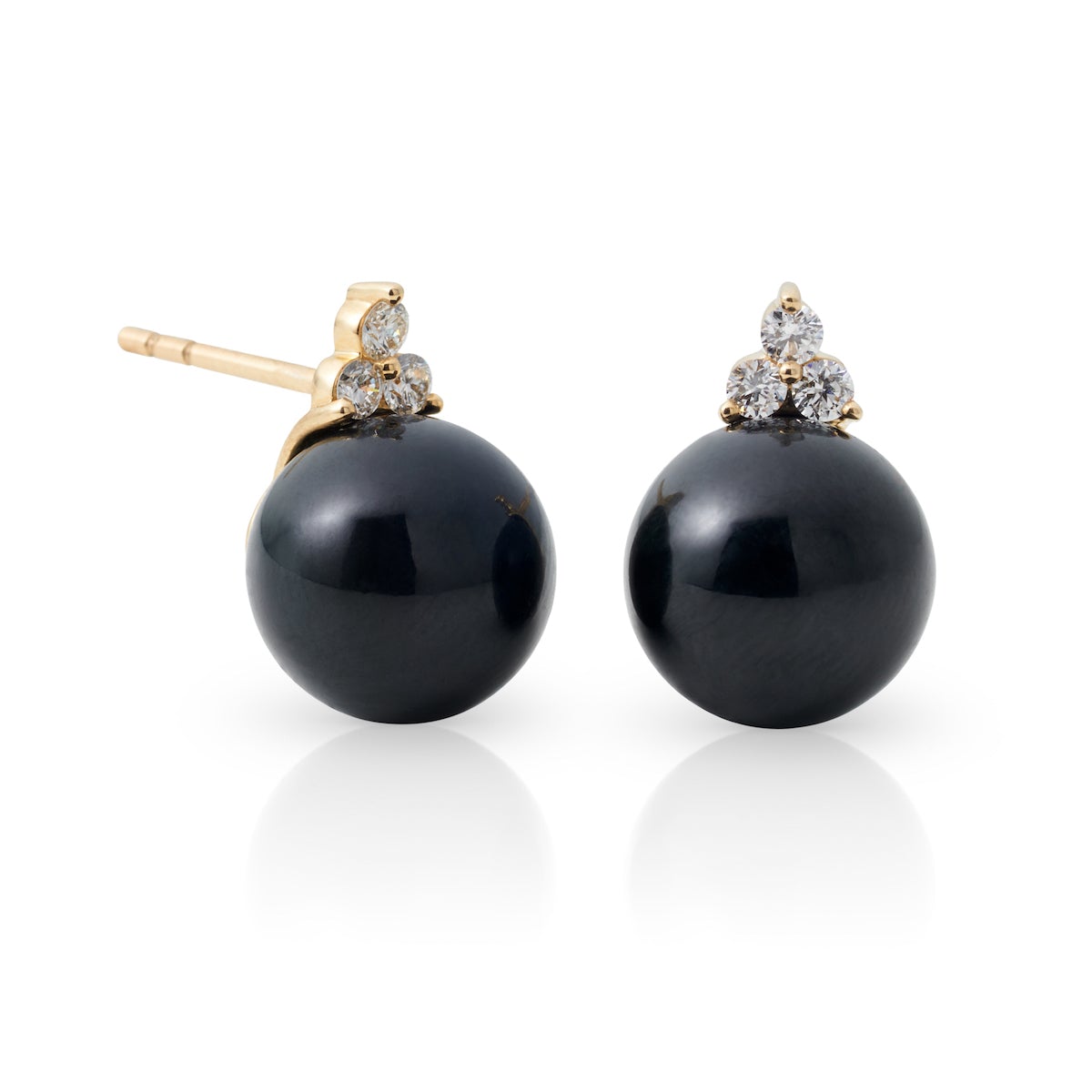 Black Jade and Diamond Madison Earrings - Elegant Dangle Earrings for Women, Perfect for Weddings, Parties & Special Occasions