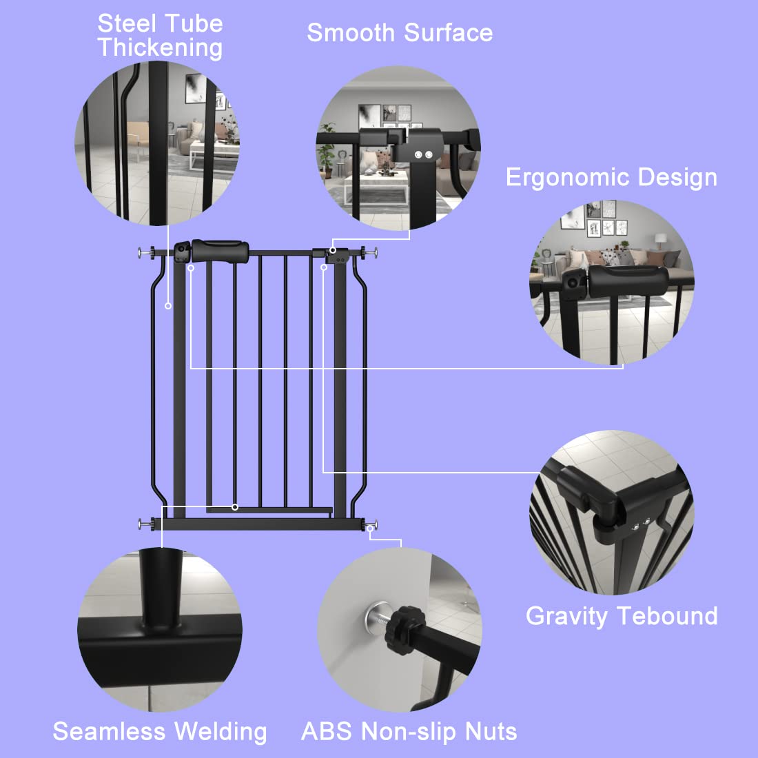 WAOWAO Extra Wide Baby Gate 57.48-62.20