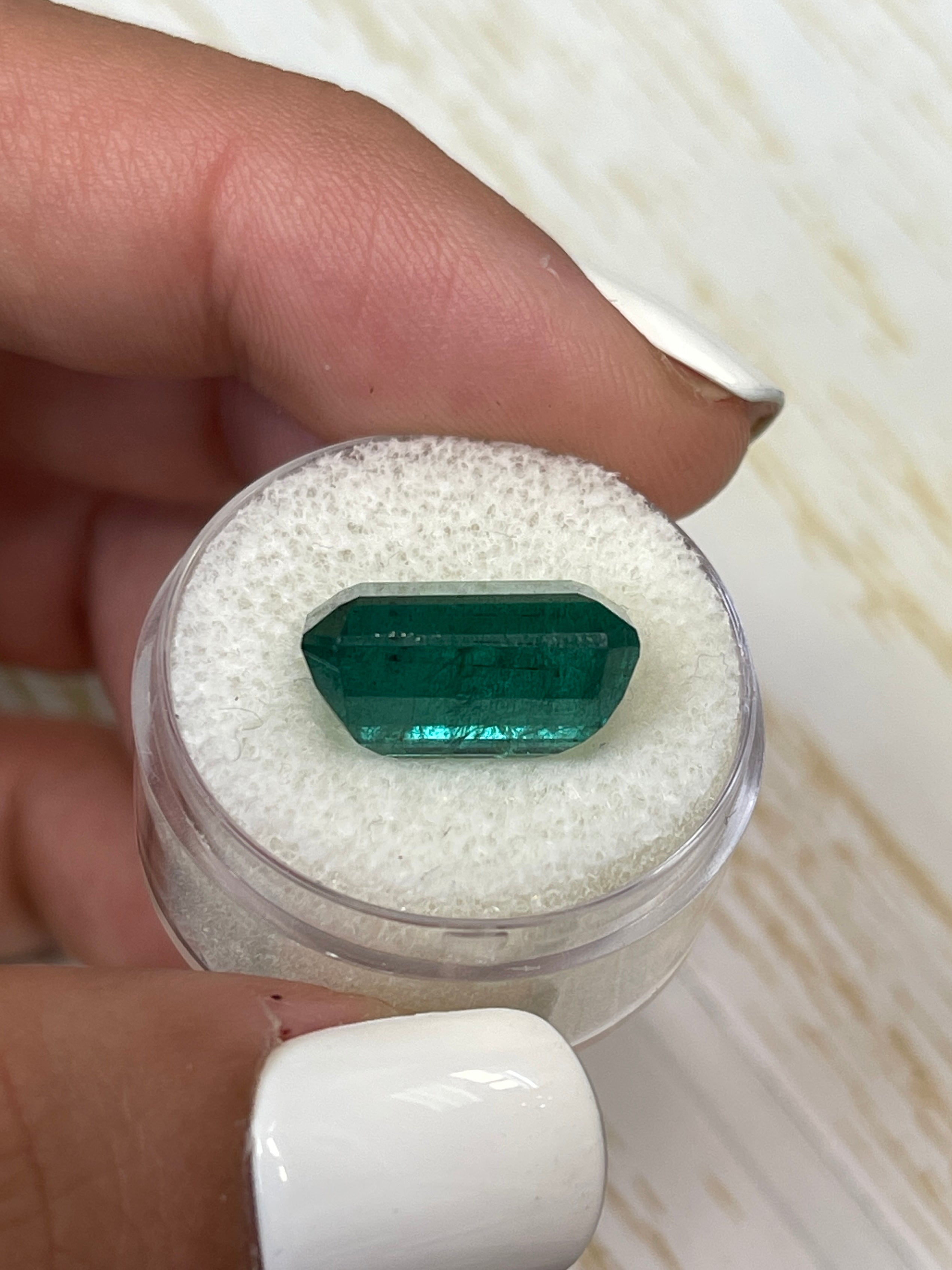 10.99 Carat Natural Zambian Emerald - 15x11mm Elongated Deep Green Loose Gemstone for Jewelry Making & Engagement Rings