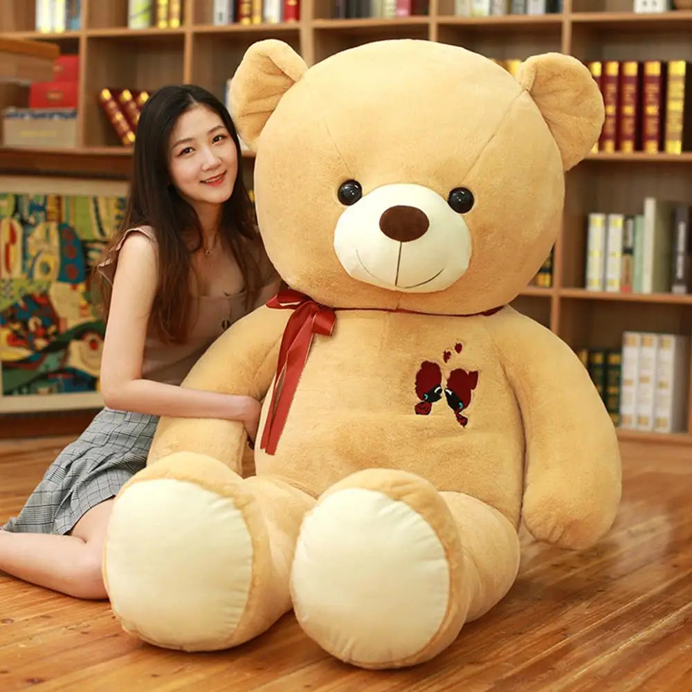 60-100CM Large Teddy Bear Plush Toy - Soft Giant Stuffed Animal Doll for Kids, Birthday Gift for Girlfriend, Valentine's Day Present - Perfect for Cuddling, Nursery Decor, and Special Occasions