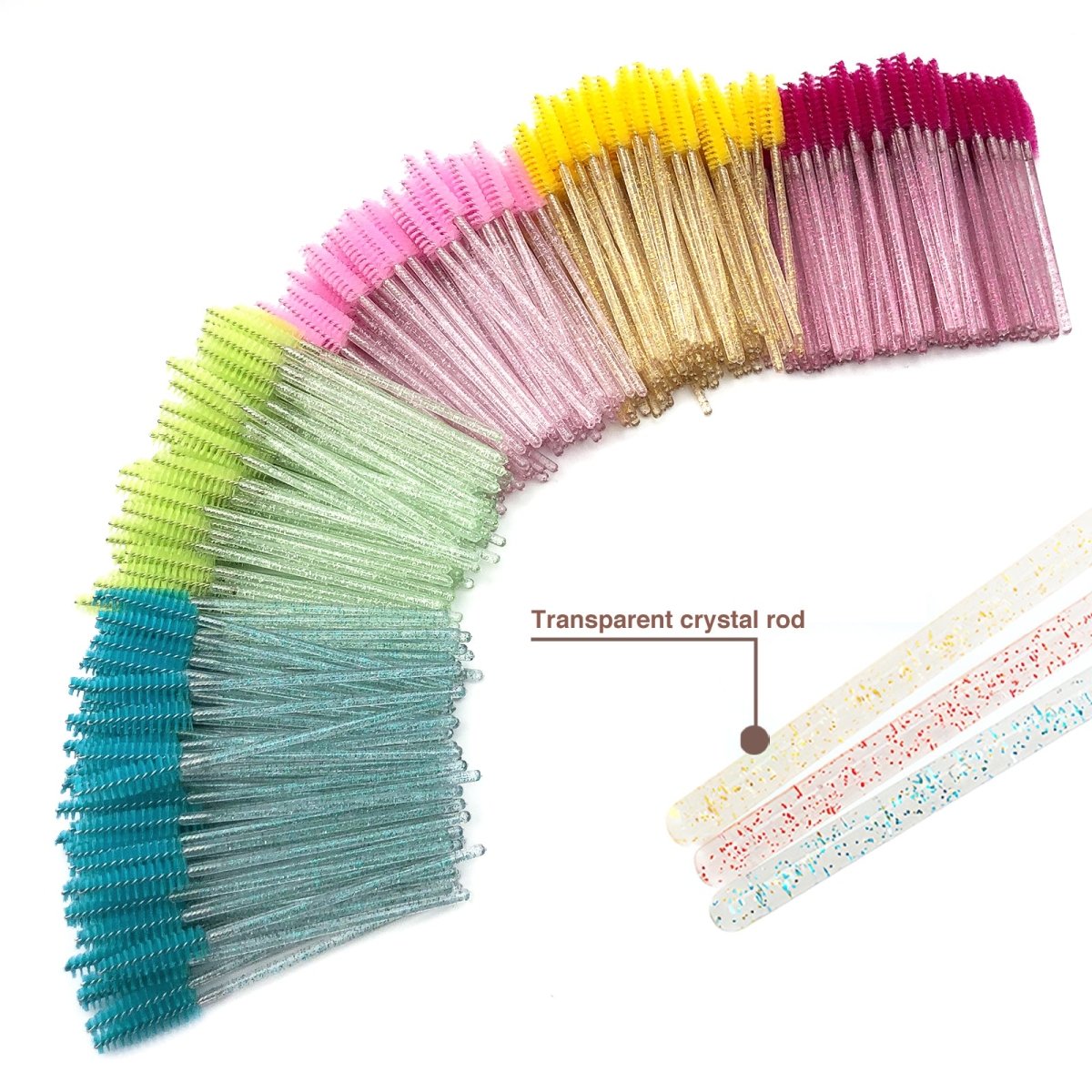 Crystal Eyelash Brush Mascara Wands Applicator - Perfect for Professional Makeup & DIY Lash Extensions at Home