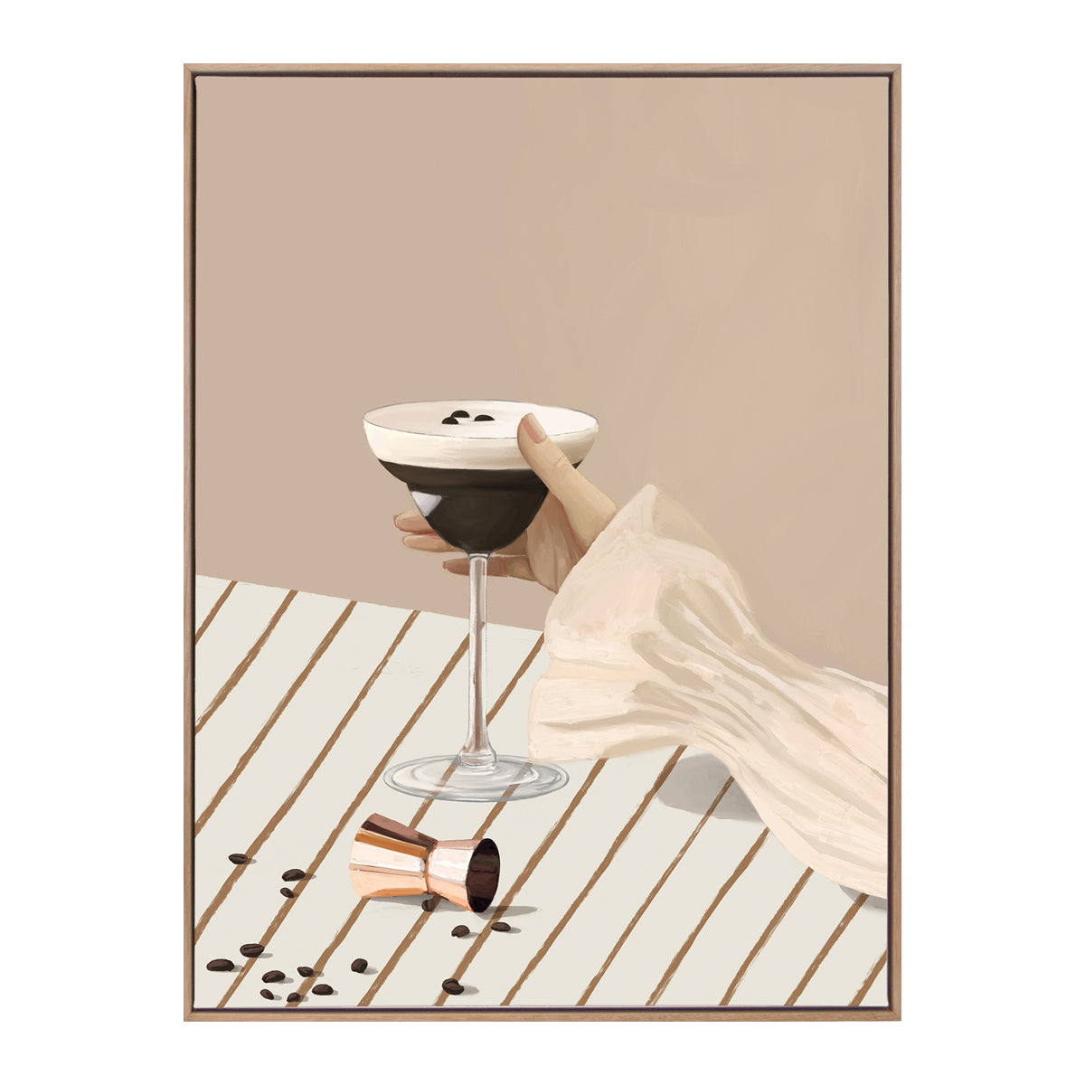 Espresso Martini Art Print - Elegant Cocktail Wall Decor for Home Bar, Kitchen & Dining Room - Perfect Gift for Coffee & Cocktail Lovers