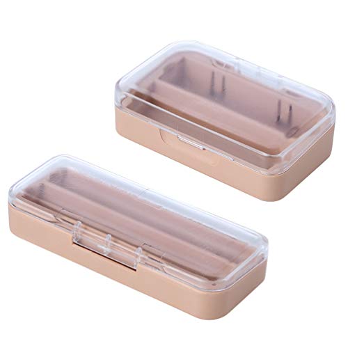 Hemoton 2-Piece Travel Makeup Organizer with Mirror - Plastic Cosmetic Storage Box & Mini Lipstick Case - Portable Jewelry Organizer for Women, Orange Makeup Containers - Perfect for Travel, Home, and Outdoor Use