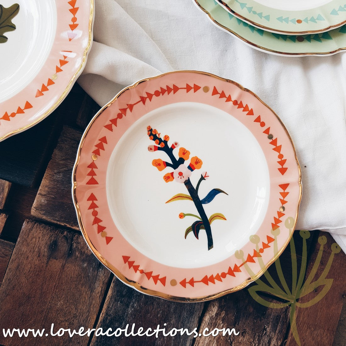Bitossi Italy Botanica Dinnerware Set - Premium Ceramic Plates, Bowls & Mugs - Elegant Floral Design for Dining, Entertaining & Home Decor (50% Off Clearance Sale)