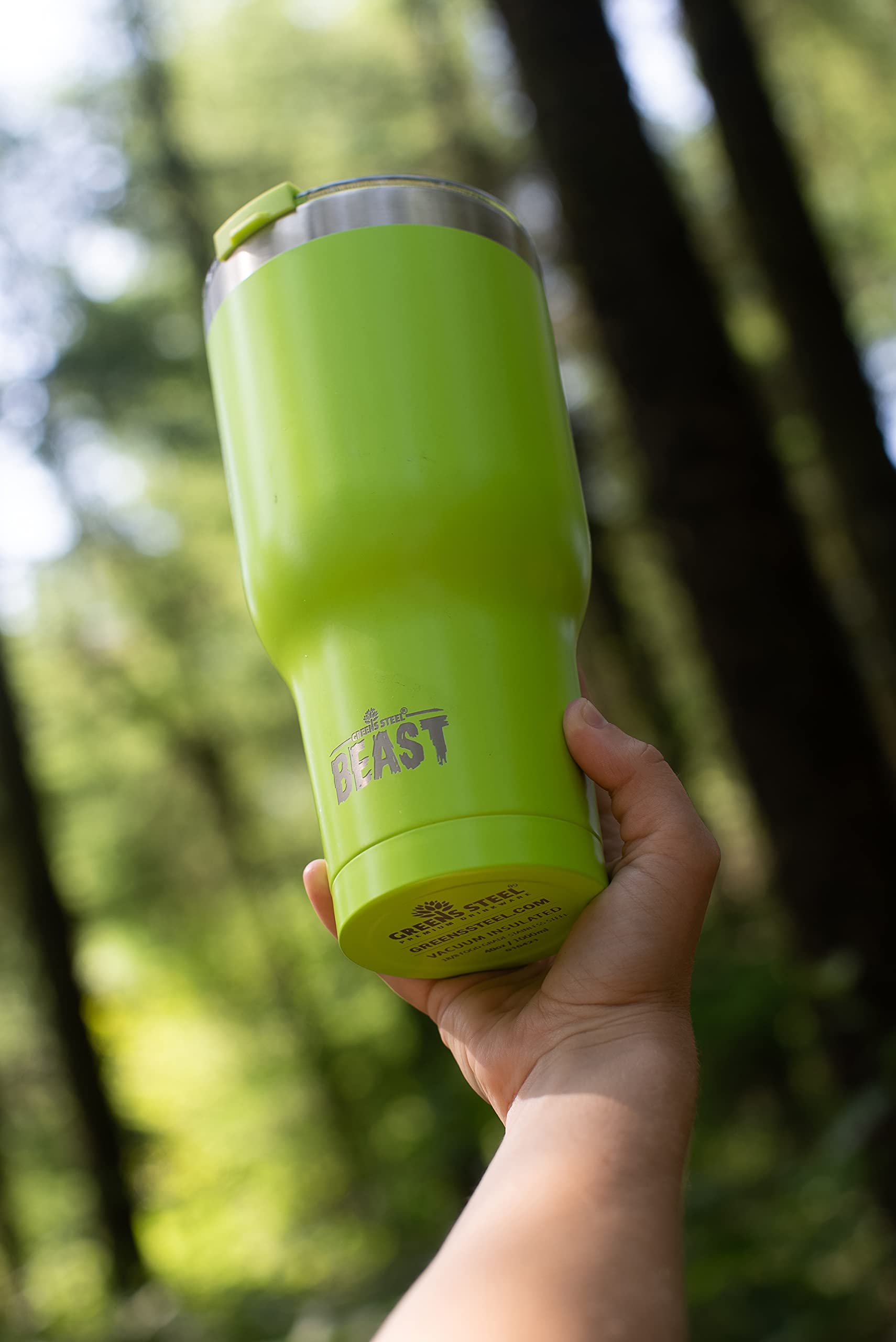Beast 30 oz Stainless Steel Vacuum Insulated Tumbler - Double Wall Travel Mug for Coffee & Iced Drinks - Lemongrass Green - Perfect for Camping, Office & Gym Use